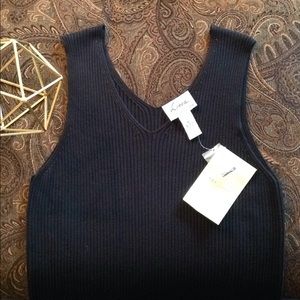 NEW! Black ribbed tank / Size XL